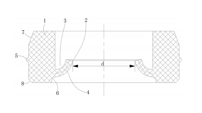 一种耐压油封件-图3是本实用新型的耐压油封件的剖视图