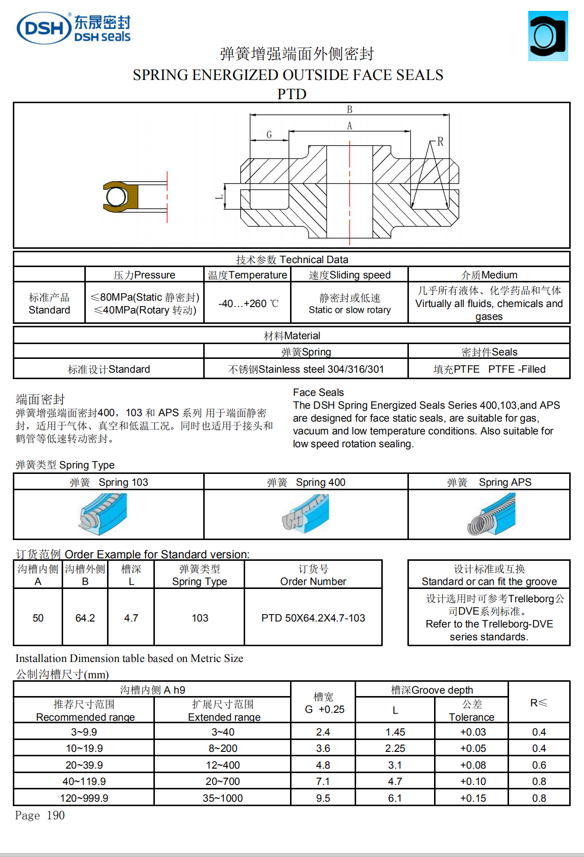 外侧泛塞封PTD