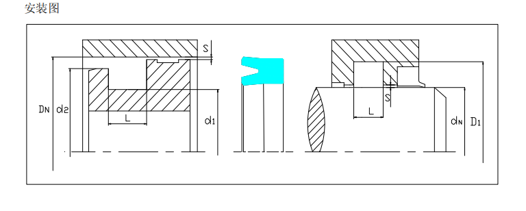 对称型U形密封圈安装图