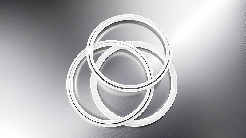 弹簧四氟密封环 - 由四氟（聚四氟乙烯，PTFE） 橡胶制品，用液压等设备中。