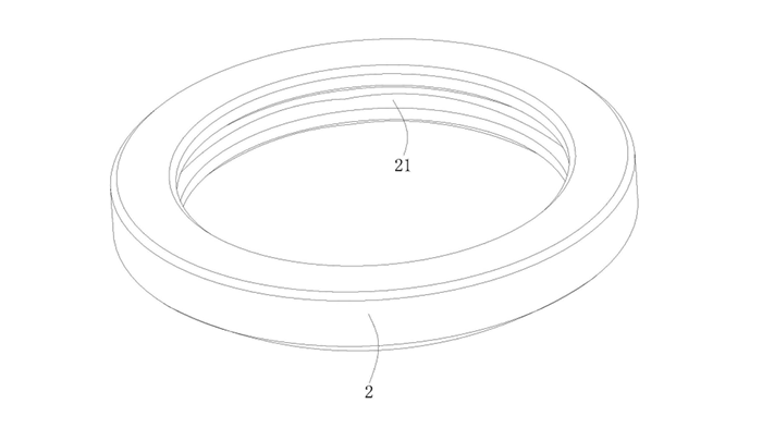 一种防脱落式组合密封垫圈新型的金属外圈的剖视立体1